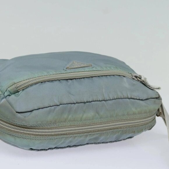 PRADA Shoulder Bag Nylon Light Blue Silver Auth 84645 - Picture 6 of 15